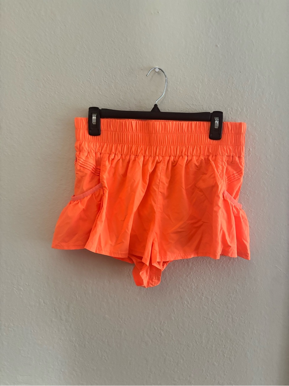 Free People Movement- Women's High-Waist Active Shorts - Neon Orange- Medium